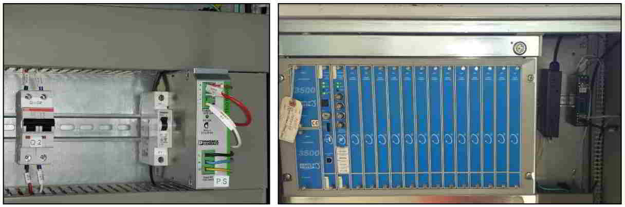 Instalación varias para sistema de monitoreo de vibraciones según estándar BHGE, controles para Bomba de enfriamiento